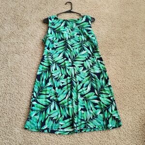 Tommy Hilfiger Tropical Leaves Beach Dress, Size 12